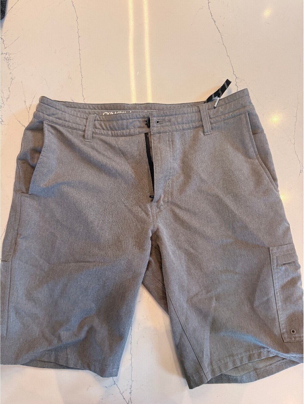 O'Neill Hybrid Cargo Shorts, Heather Gray, Size 32